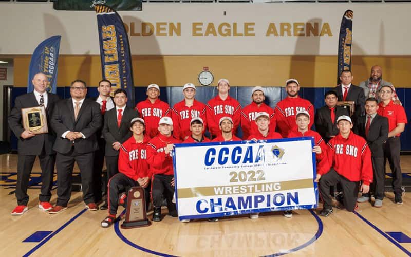 Fresno City, 2022 CCCAA men's wrestling champions.