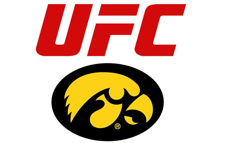 UFC logo and University of Iowa Athletics logo