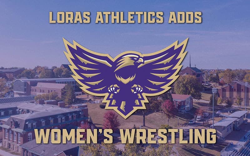 Loras College women's wrestling graphic