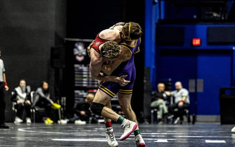 Action image from UNI at the 2022 Collegiate Duals