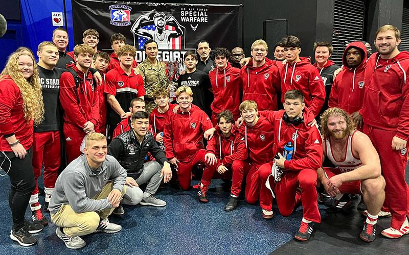 NC State after winning the Collegiate Duals title in Red Pool