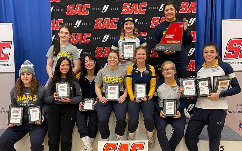 2023 Sooner Athletic Conference women's wrestling champions, Texas Wesleyan