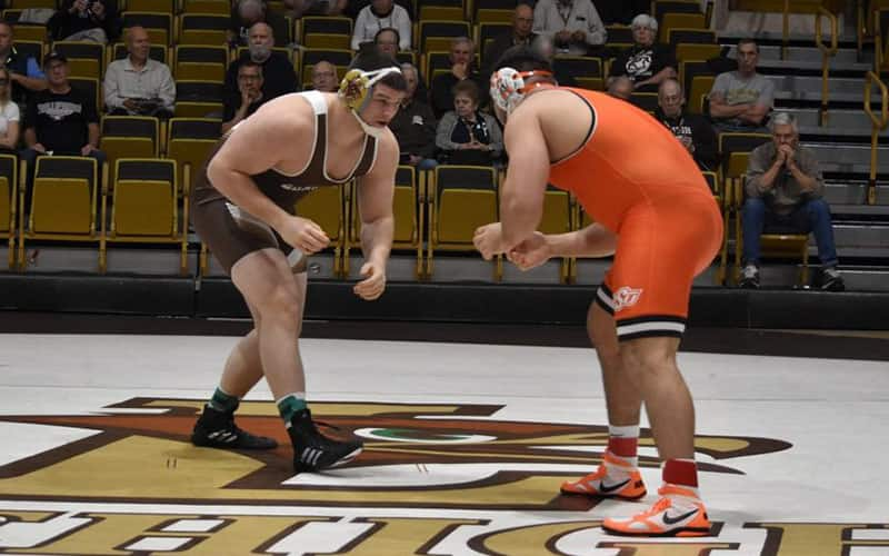 Action of Lehigh vs. Oklahoma State dual meet.