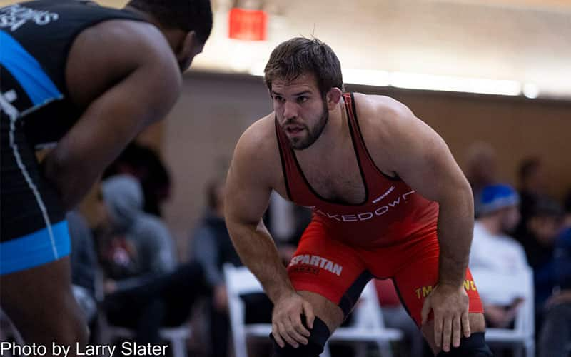 Nick Gwiazdowski (USA) in the 2022 Bill Farrell Memorial finals at 125 kg.