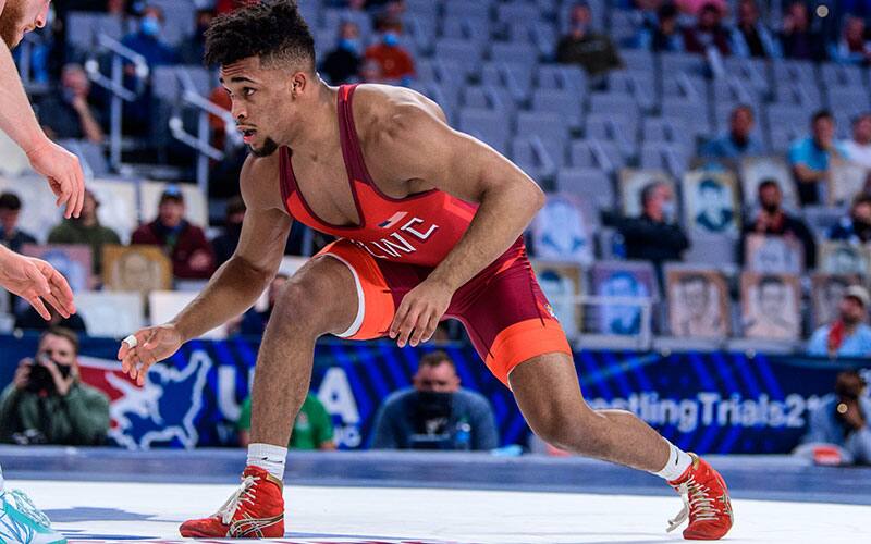 Carter Starocci competing at the 2020 U.S. Olympic Team Trials