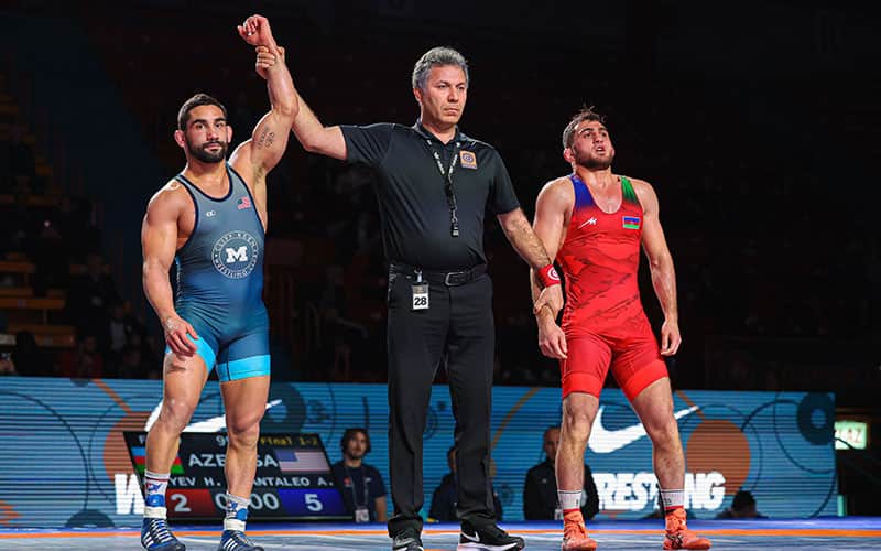Alec Pantaleo (USA) defeats Haji Aliev (Azerbaijan) at the Zagreb Open.