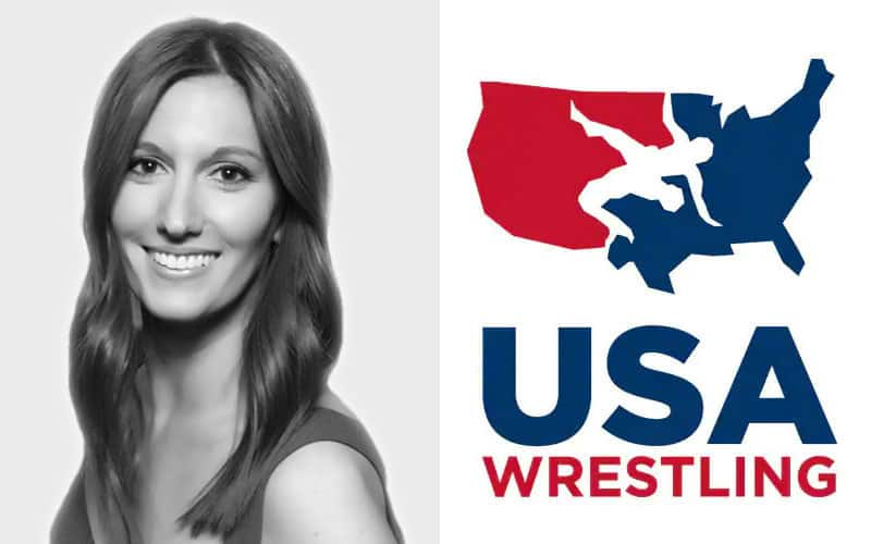 Aphten Goldman headshot along with USA Wrestling logo