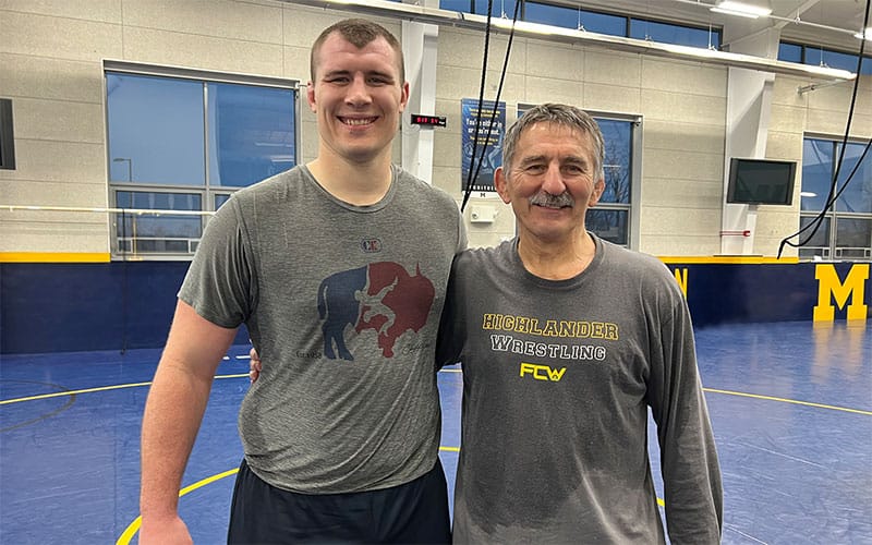 Adam Coon and Momir Petkovic pose together