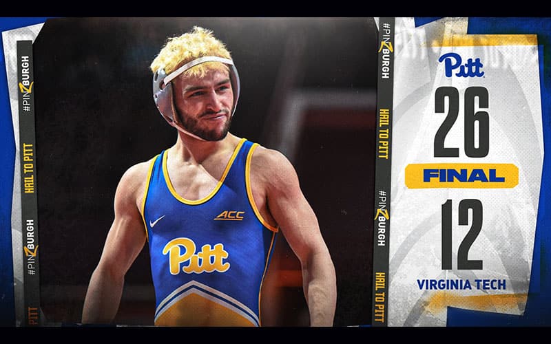 Pitt over Virginia Tech graphic