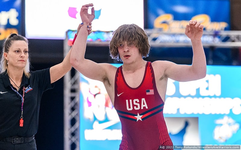 Joe Sealey pictured at the 2022 U.S. Open in Las Vegas. (Tony Rotundo/wrestlersarewarriors.com).
