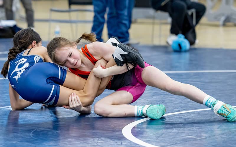 Maisie Elliott (WA), 2023 USMC Women’s 14U Nationals champion at 72 pounds.