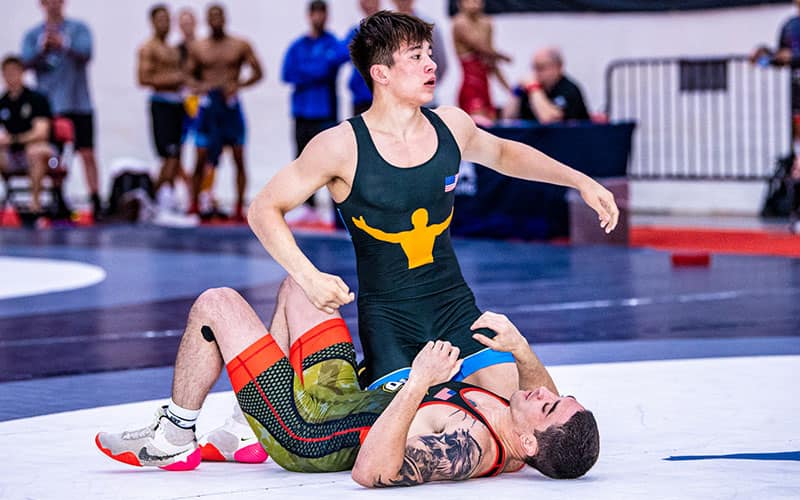 Joel Adams after victory over Alejandro Sancho at the U.S. Open.