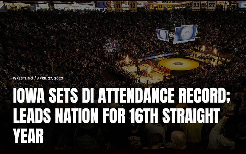 Graphic concerning Iowa attendance record