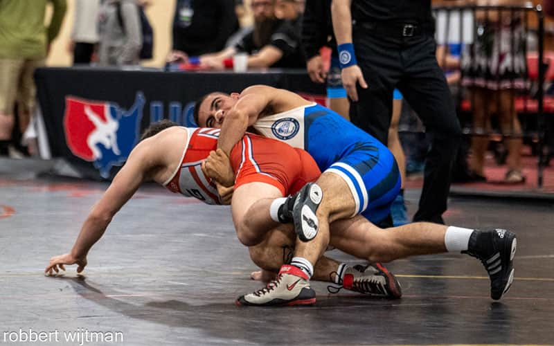 Arvin Khosravy (CA) at the 2023 U17 Nationals in Greco-Roman.