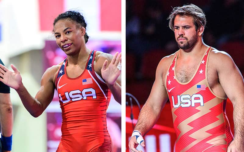 Jacarra Winchester (USA) and Nick Gwiazdowski (USA)