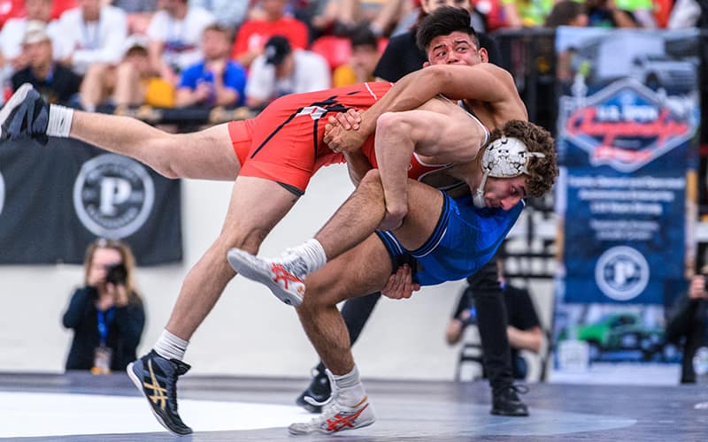 Mitchell Mesenbrink pictured at the U20 Nationals in Las Vegas (Tony Rotundo, wrestlersarewarriors.com)