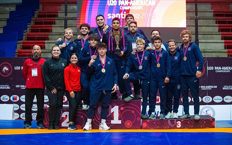 2023 U20 Pan-American Championships Greco-Roman team champion USA. Photo by Richard Immel.