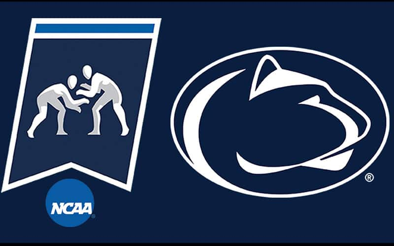 Penn State Altoona logo and NCAA wrestling logo