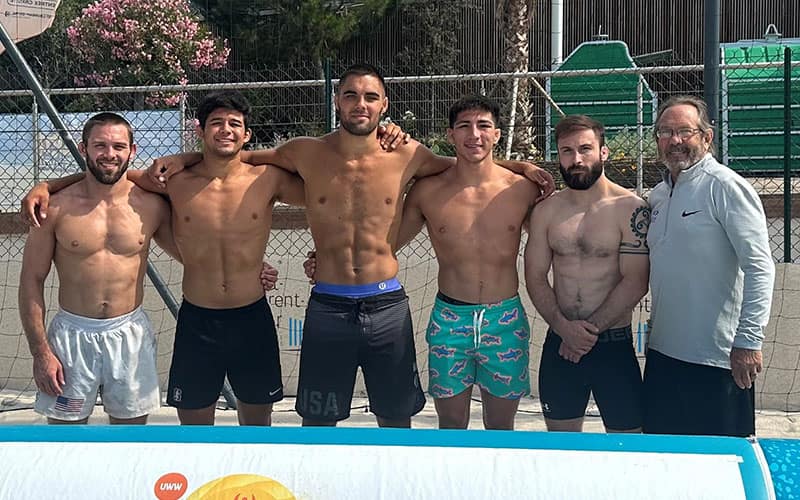 U.S. Beach World Series Team in France (l to r): Mitchell Cook, Hunter Garvin, Nick Stemmet, Daniel Cardenas, Tim Box, Rusty Davidson