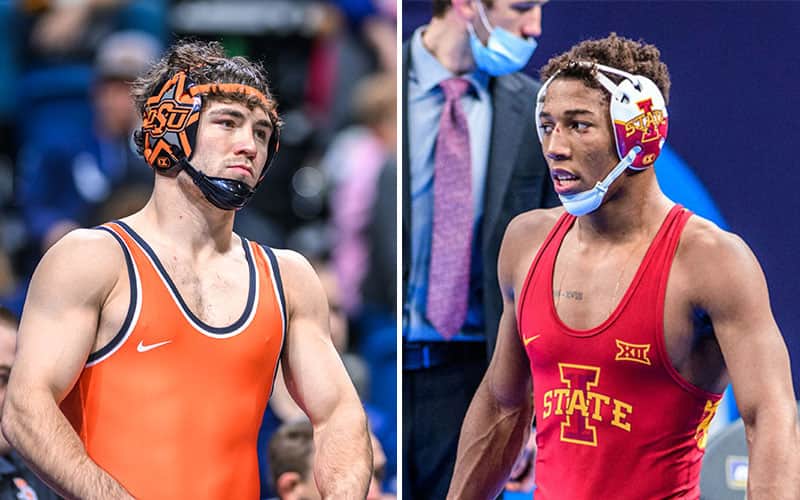 Daton Fix (Oklahoma State) and David Carr (Iowa State) competition portraits