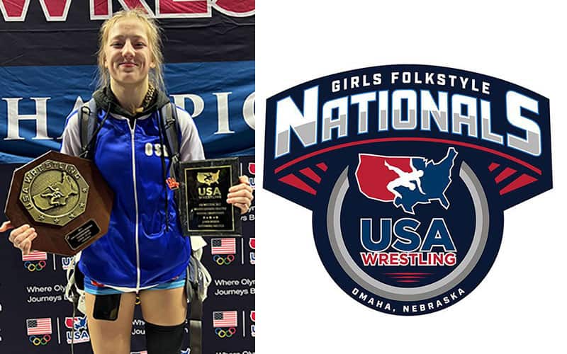 Nicole Redmond of Kansas, 2023 Junior Girls Folkstyle Nationals Outstanding Wrestler