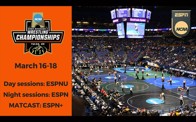 ESPN logo for 2023 NCAA Wrestling Championships