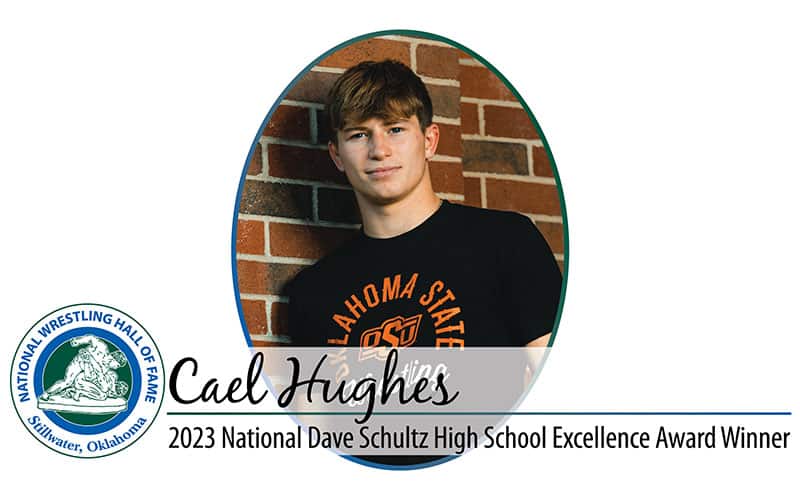 Cael Hughes (OK), Dave Schultz High School Excellence Award winner graphic