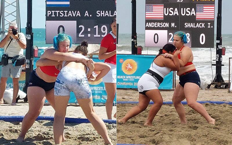 Isabeau Shalack (USA) competing in 2022 Beach World Series in Romania