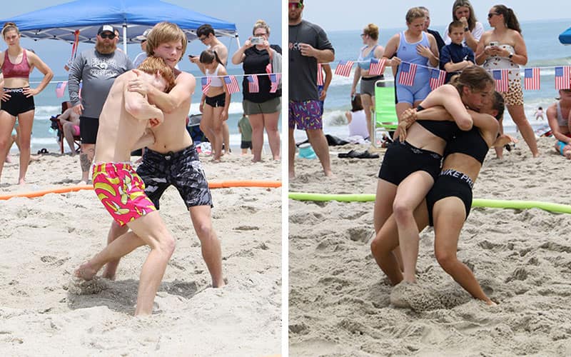 Action in the boys and girls divisions at the 2023 USMC Beach Nationals in Carolina Beach
