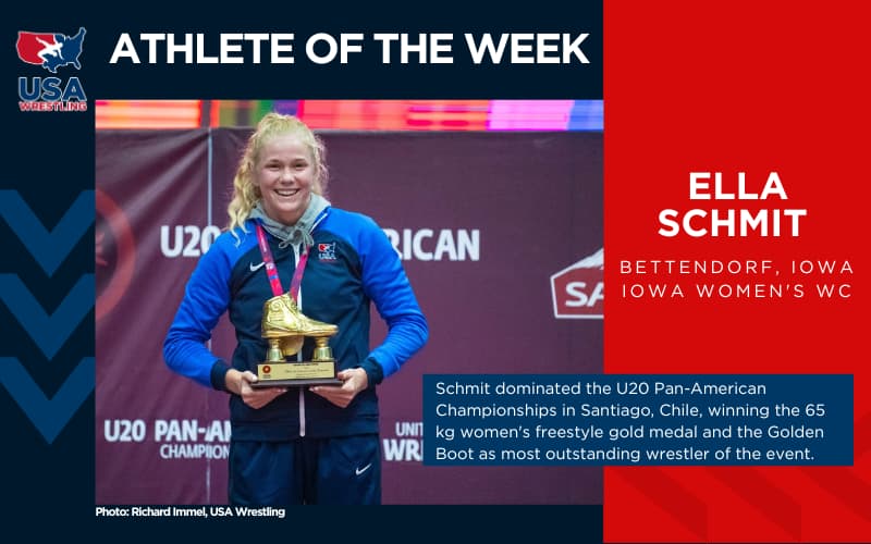 Ella Schmit Athlete of the Week graphic