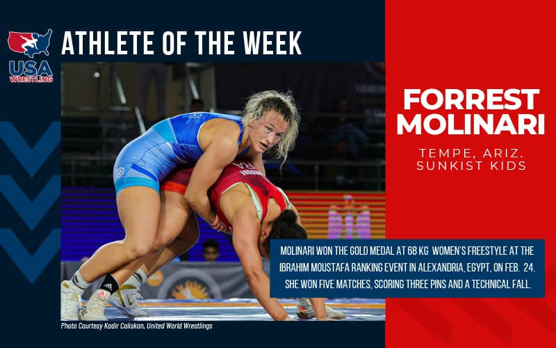 Forrest Molinari Athlete of the Week graphic