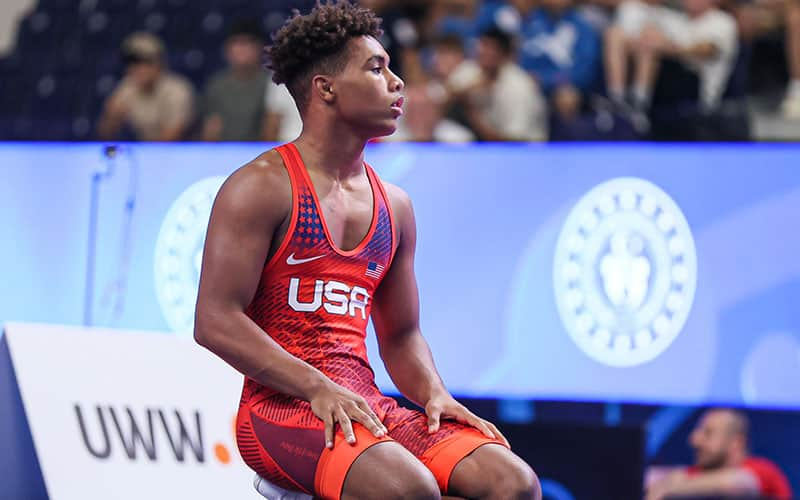 Ladarian Lockett (USA) at the 2023 U17 World Championships.