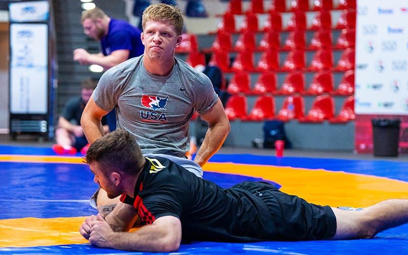 Bennett Berge practicing in Amman, Jordan. Photo by Richard Immel.