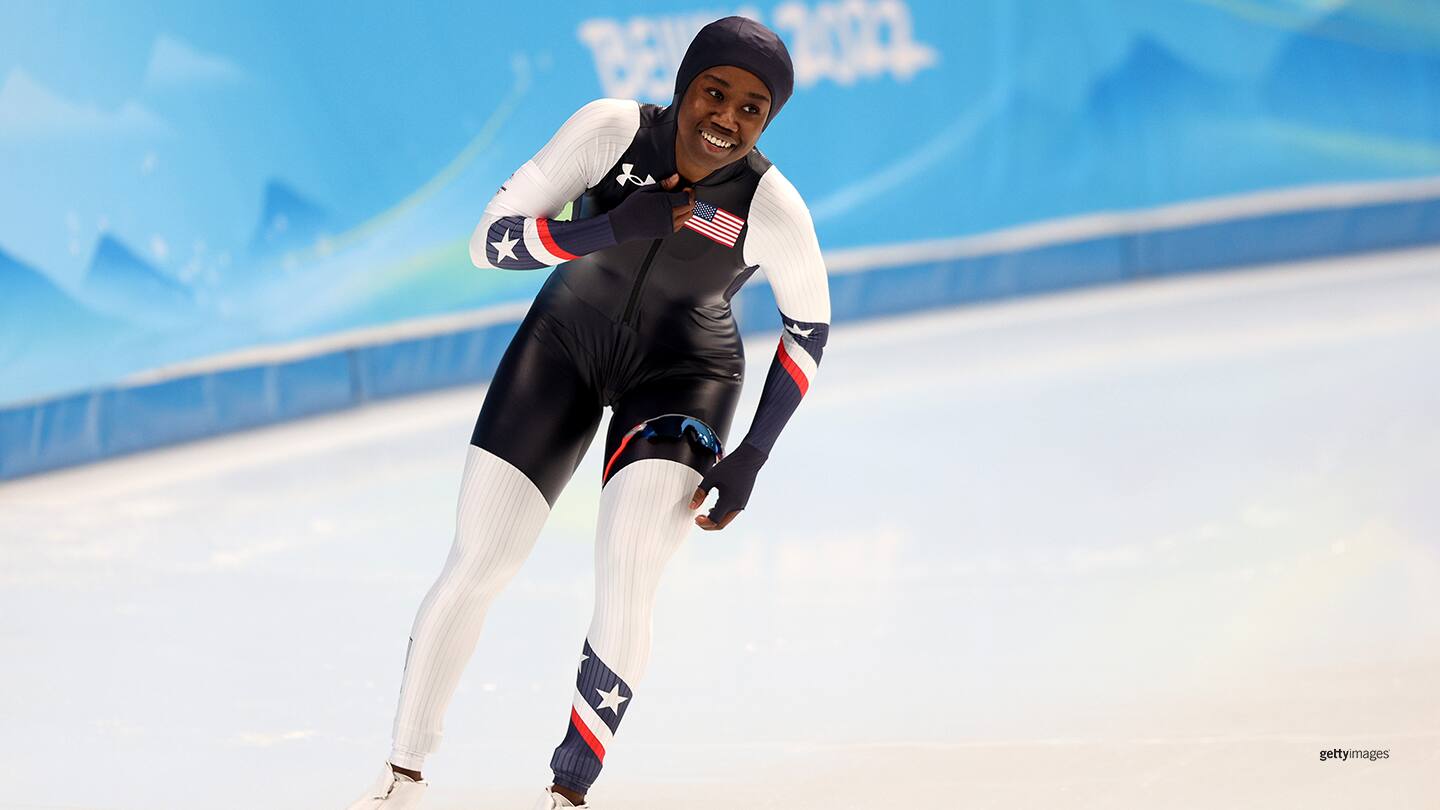 Golden moment: Erin Jackson becomes first Black woman to medal in  speedskating at Olympics