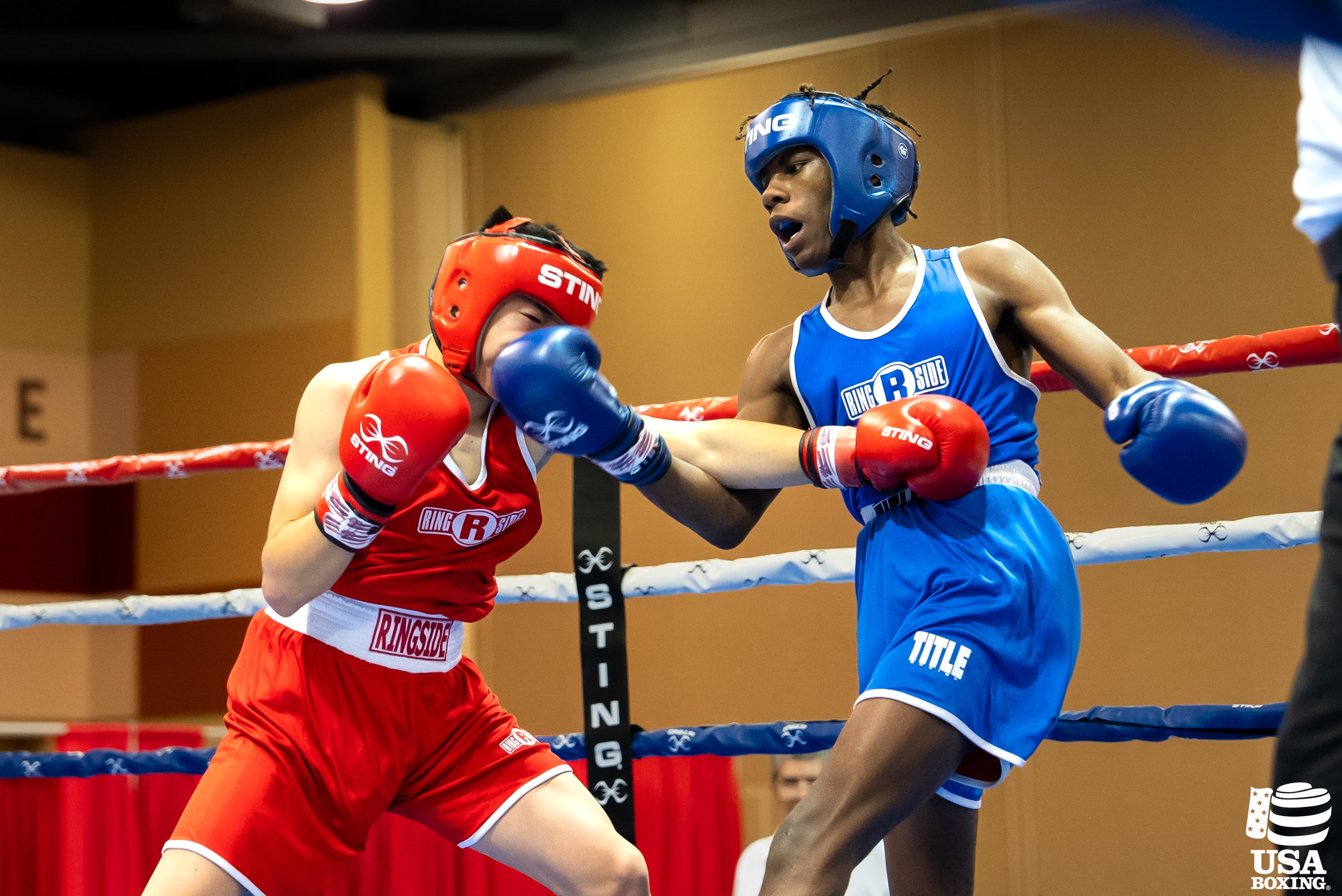 Fighting Sports USA Boxing Competition Headgear (チーク) レッド Fight of the Night: The Battle of New Mexico | USA Boxing