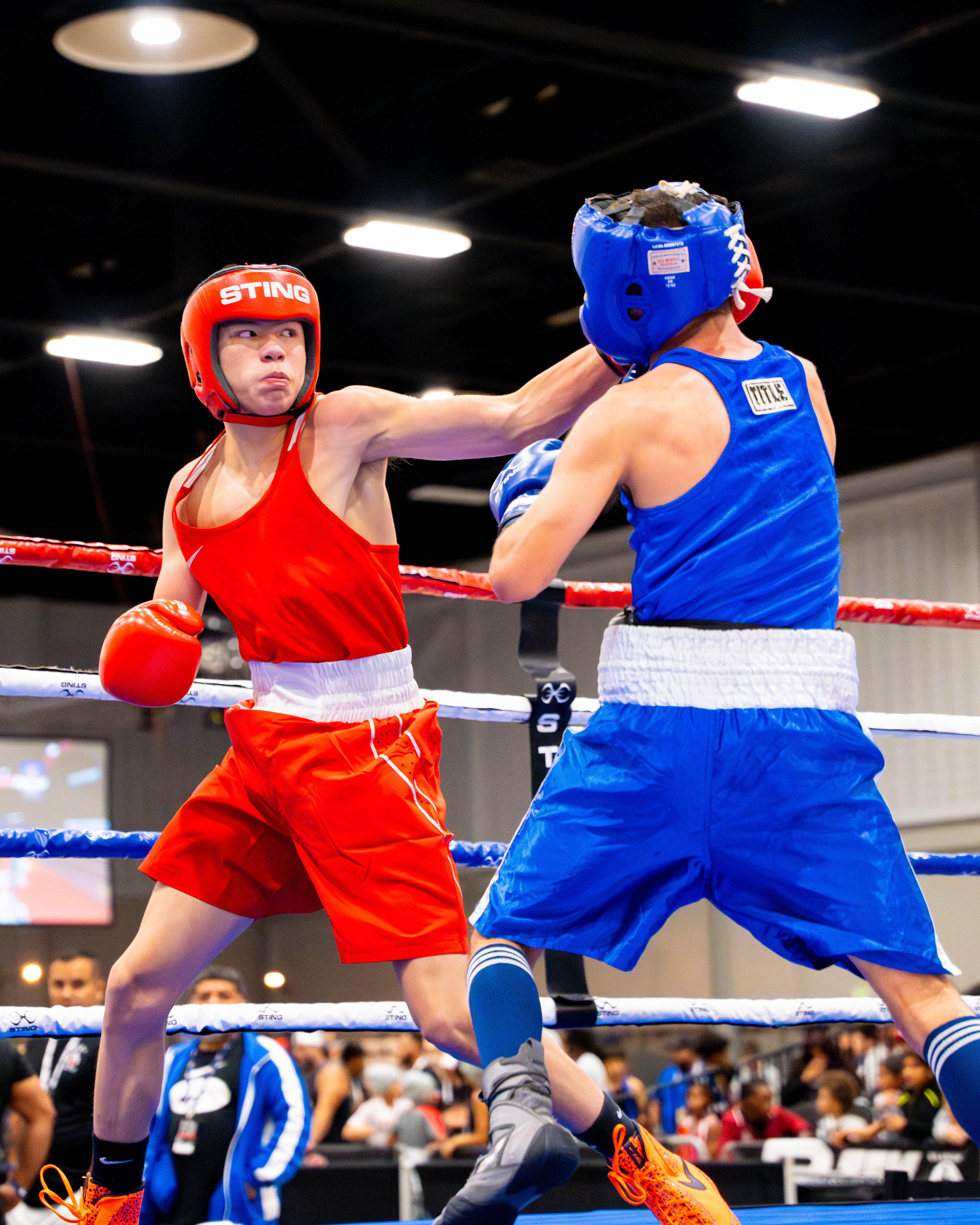 Fighting Sports USA Boxing Competition Headgear (チーク) レッド Fight of the Night: The Battle of New Mexico | USA Boxing