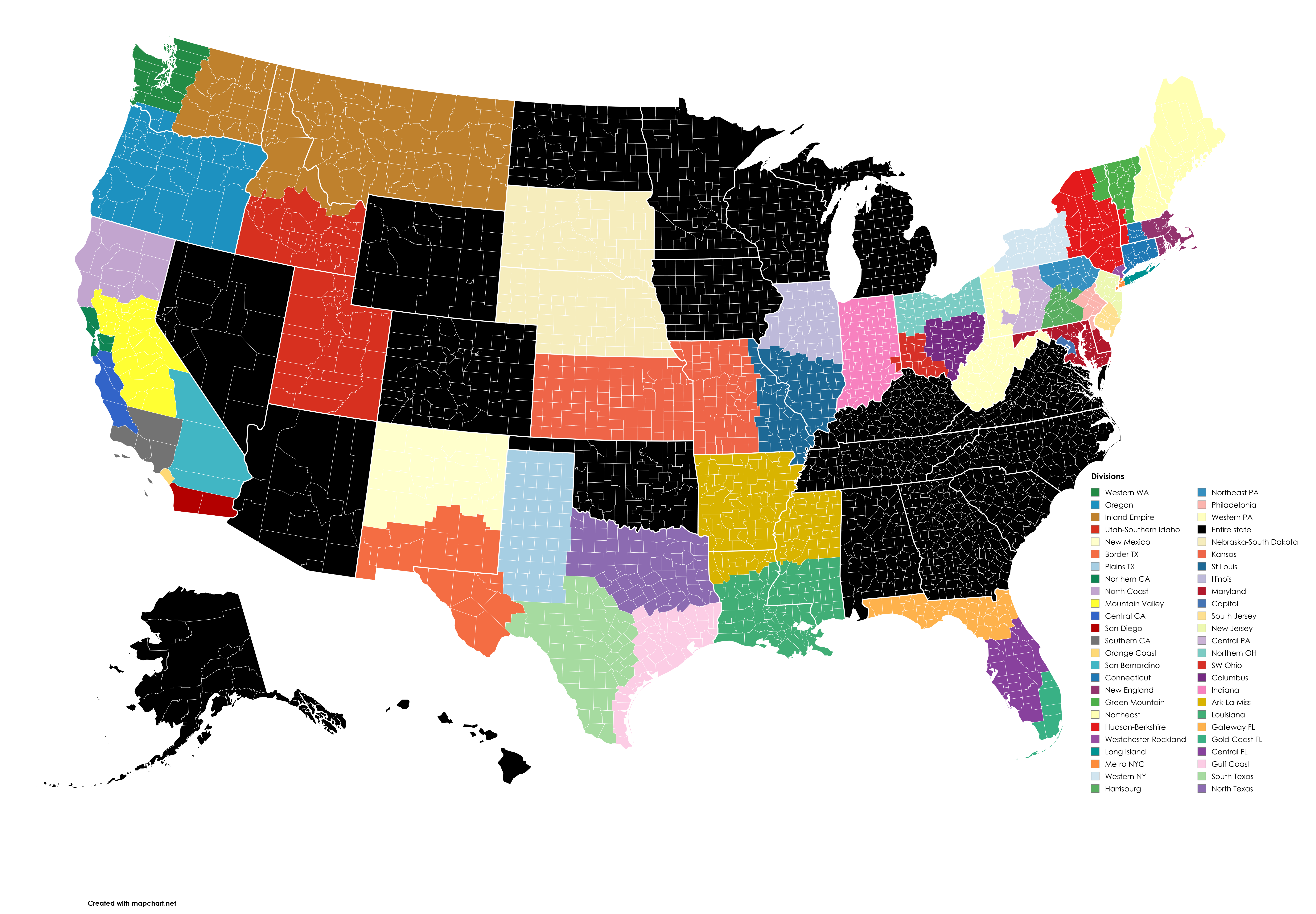 Division Map | USA Fencing