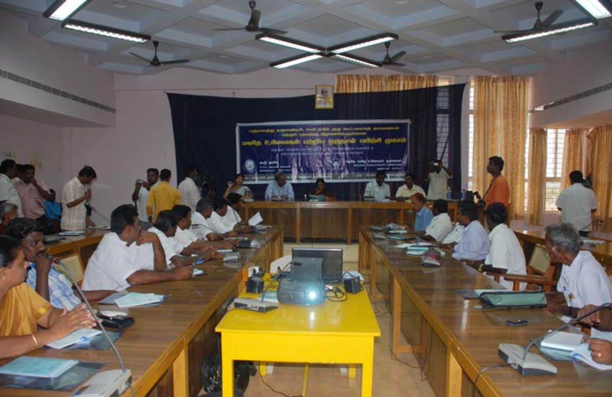 Participants at a human-rights training programme in Dindigul