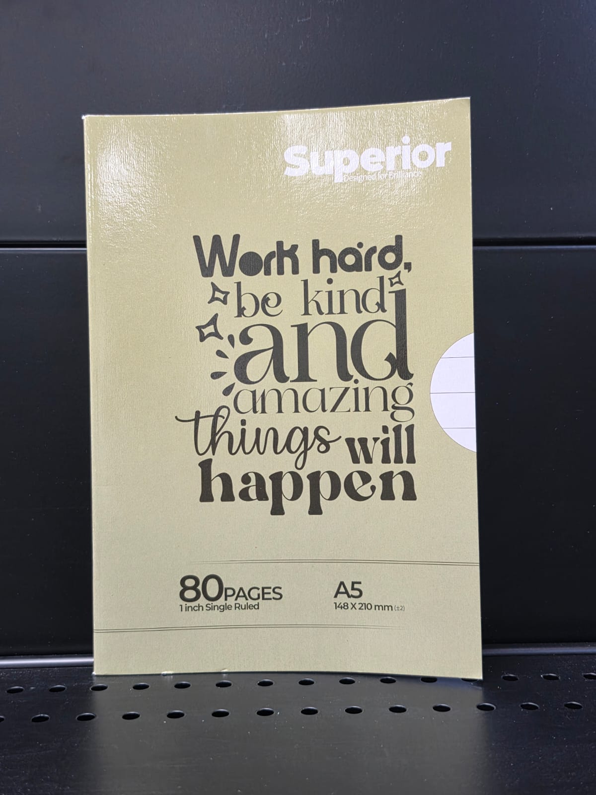 Superior A5 Single 1 inch  rule 80 p