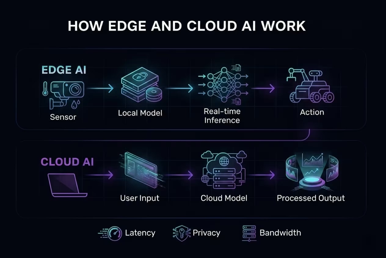How Edge AI  and Cloud AI Works
