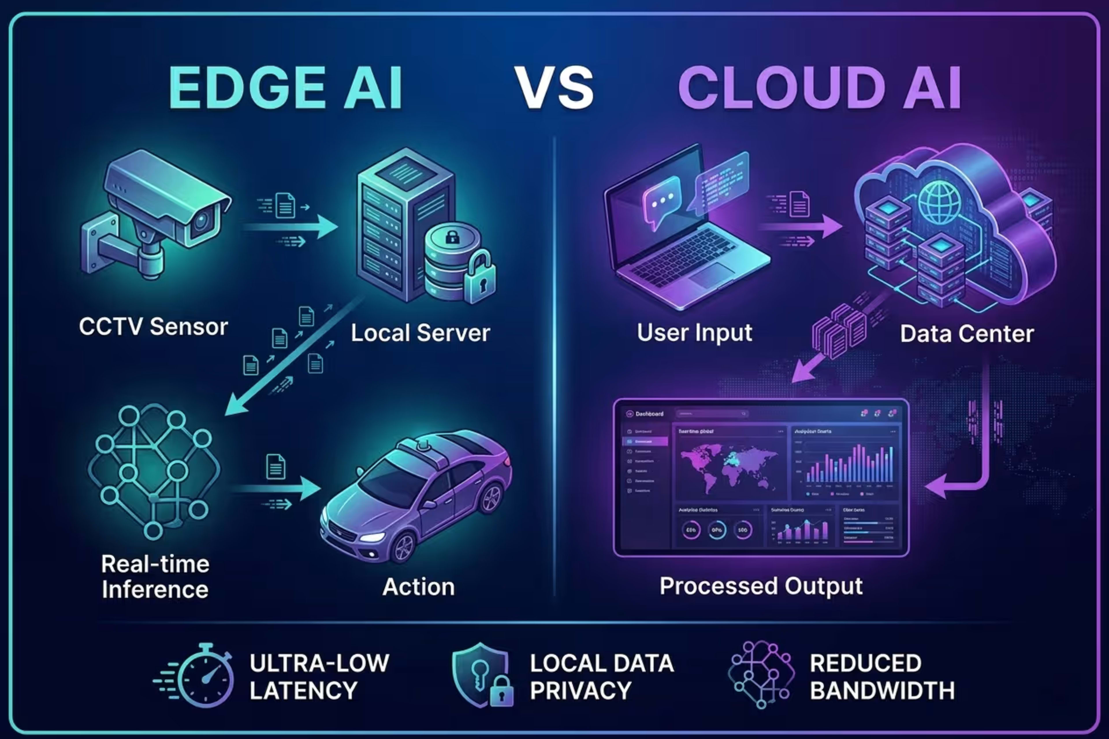 Edge AI vs Cloud AI: Key Differences, Benefits & Real-World Use Cases (2026 Guide)