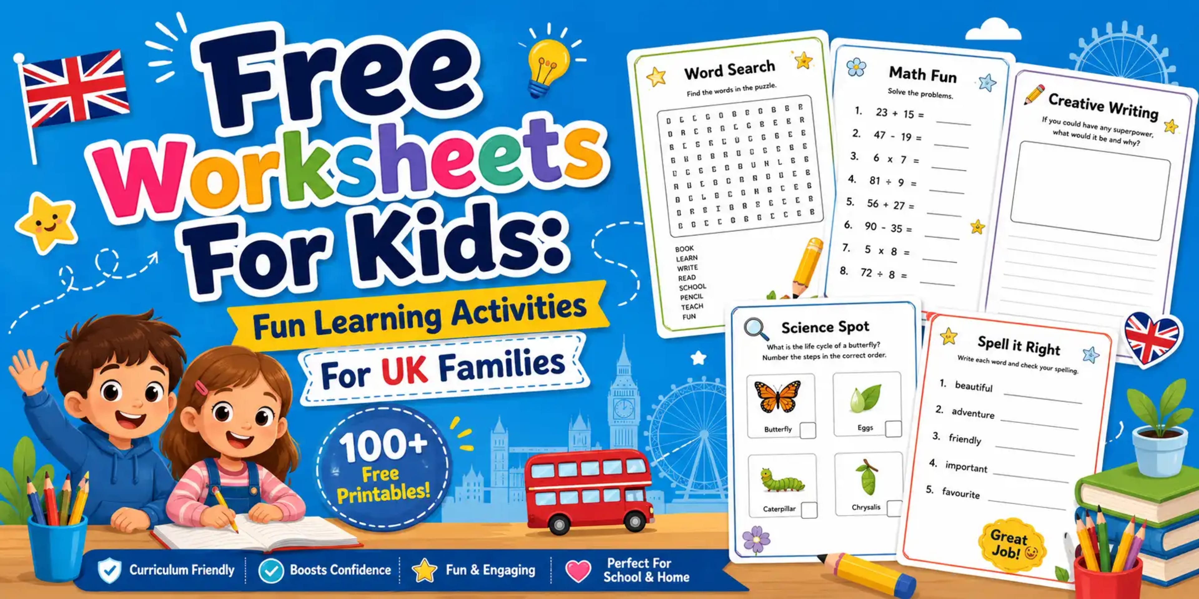 Free Worksheets For Kids: Fun Learning Activities For UK Families