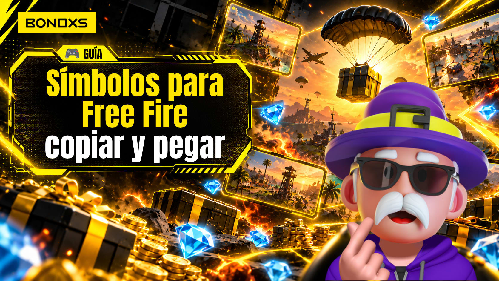 Símbolos para Free Fire: lista para copiar y pegar en tu nick | Bonoxs