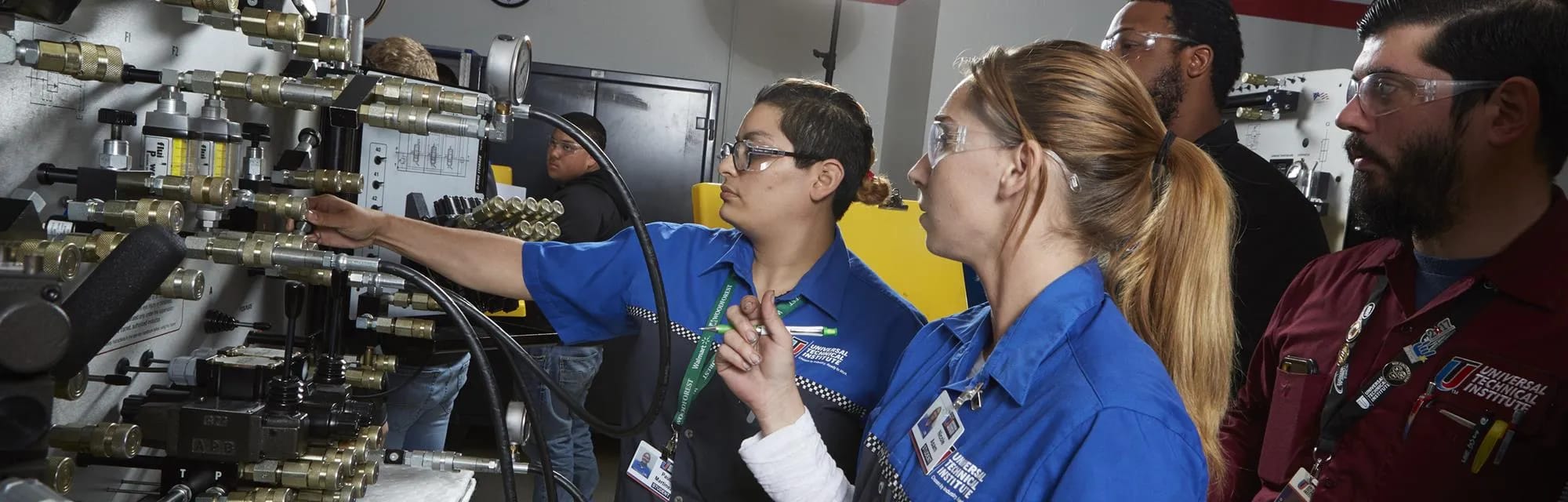 Students in Automotive Technician Training