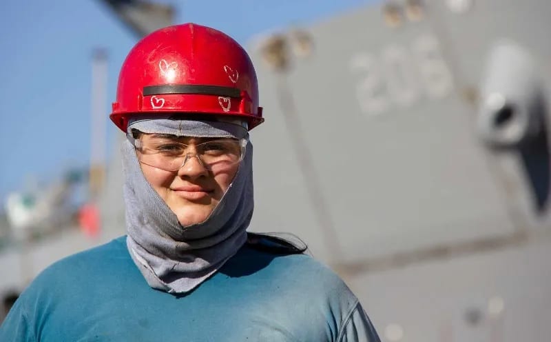 For UTI grad Stephanie Morales, welding fused a love of craft with a love of country to create a rewarding career building Navy ships.