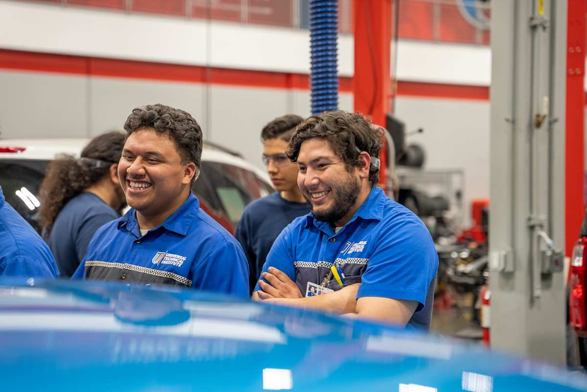 Students smiling