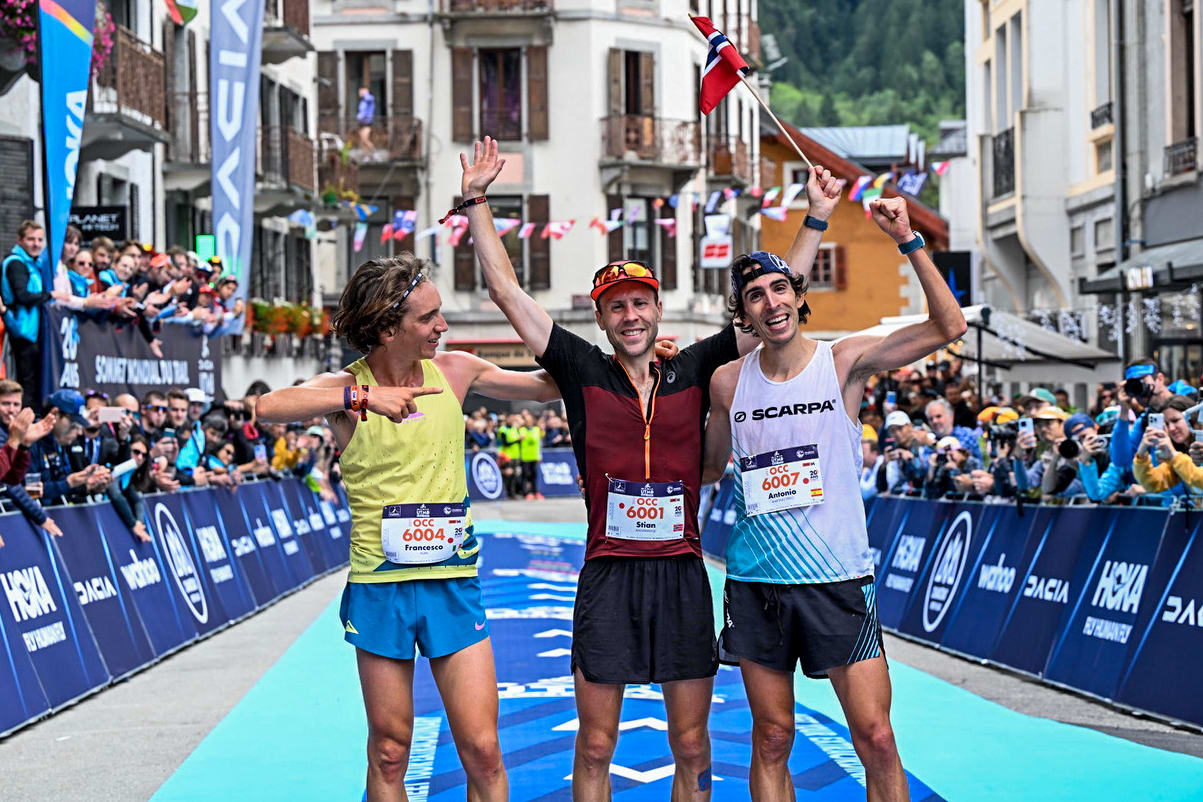 group of runners on the trails of the OCC utmb mont blanc race