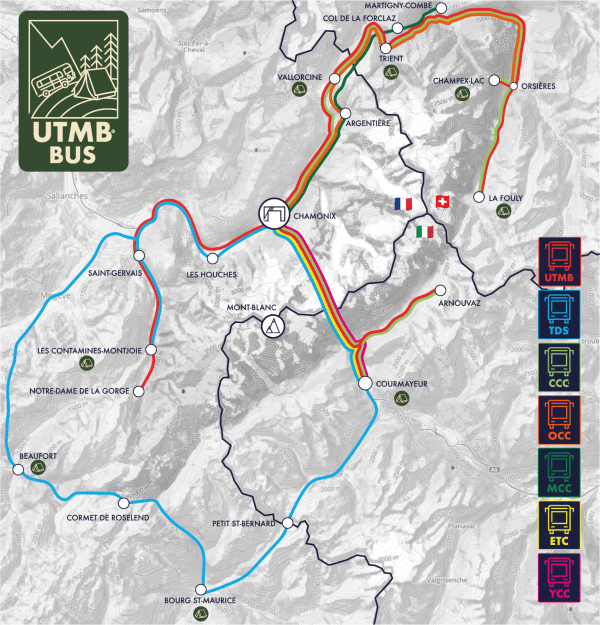 Le plan de transport UTMB 