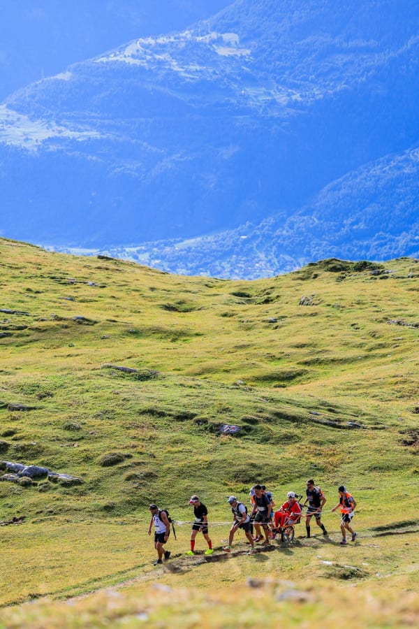 A joëlette challenge on Wildstrubel by UTMB