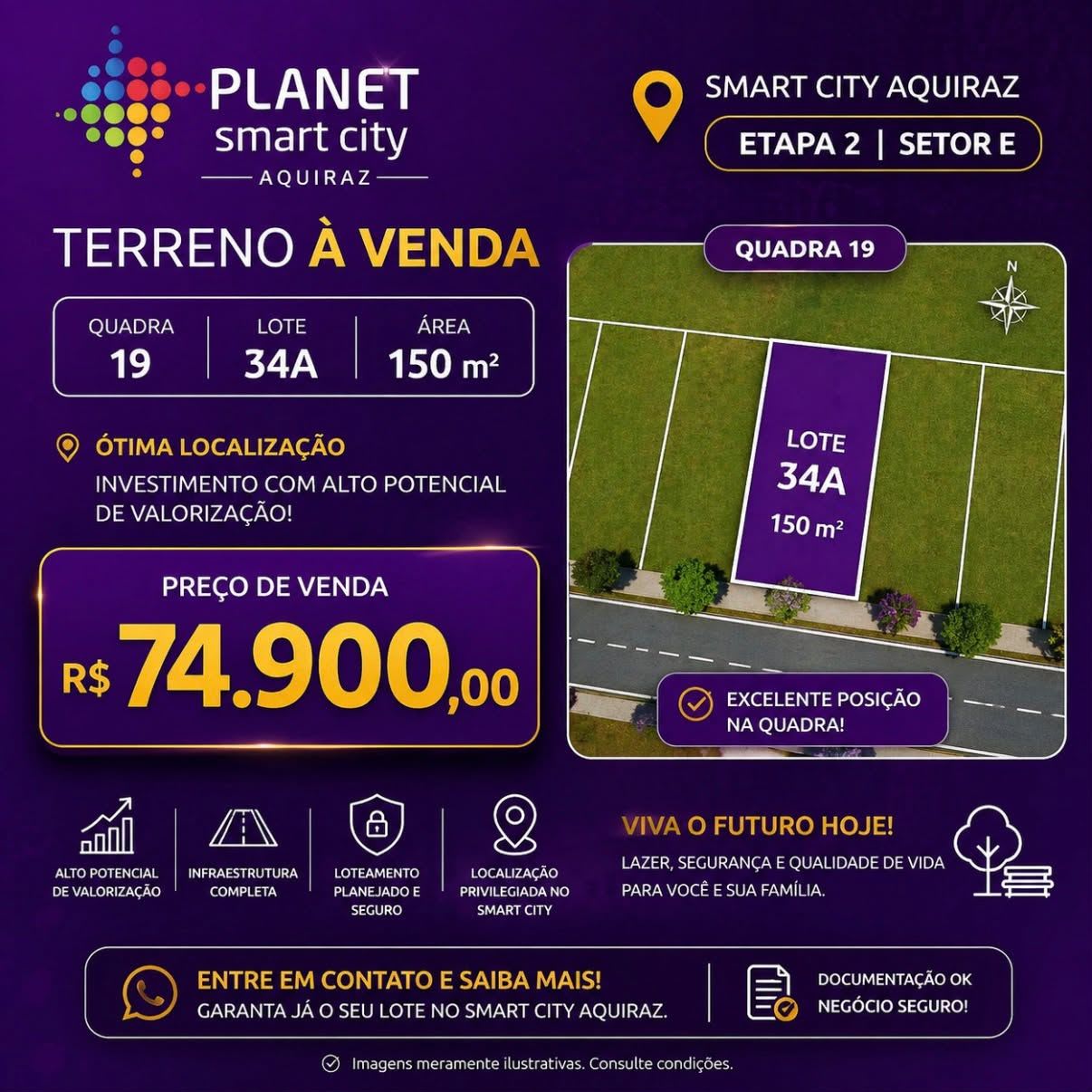 TERRENO NO PLANET SMART CITY AQUIRAZ